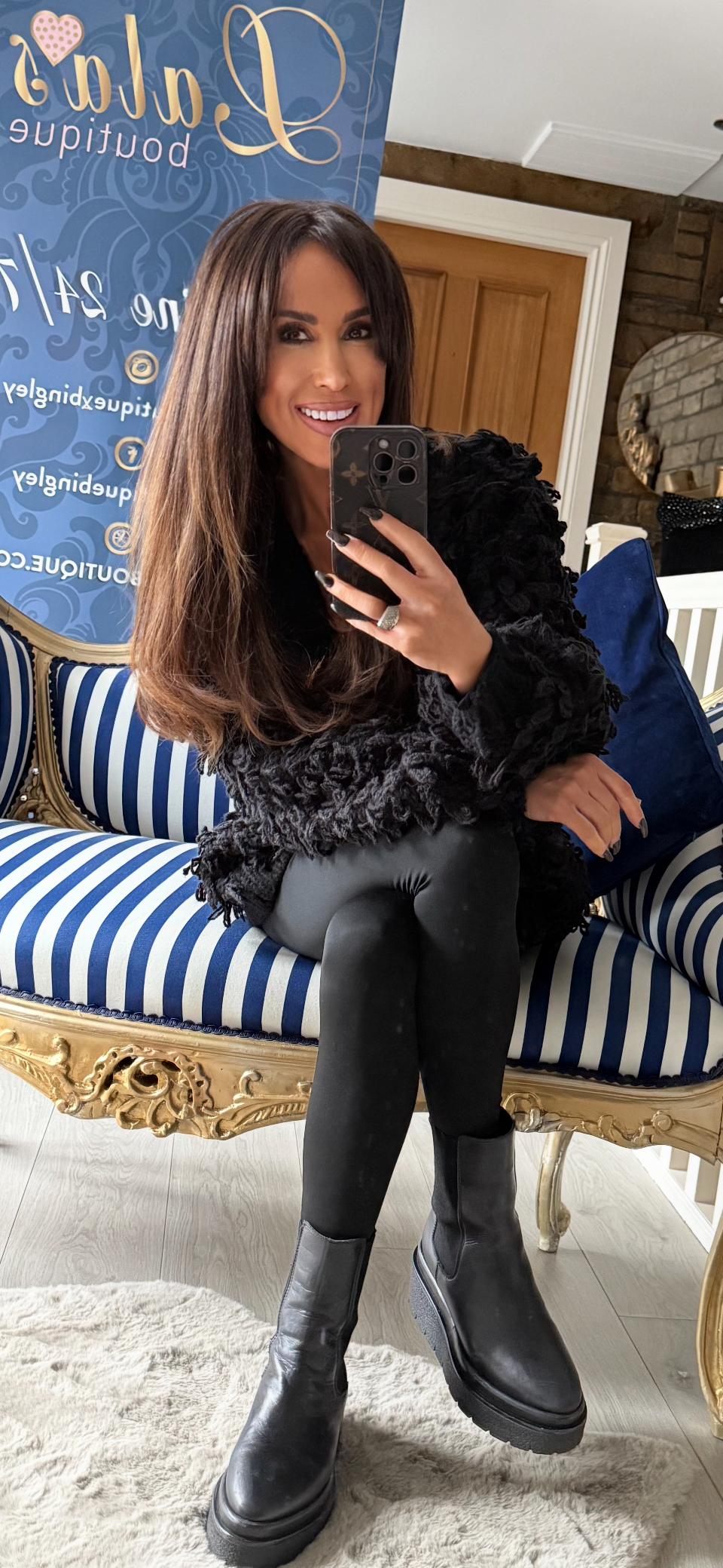 BLACK NOODLE KNIT CARDIGAN