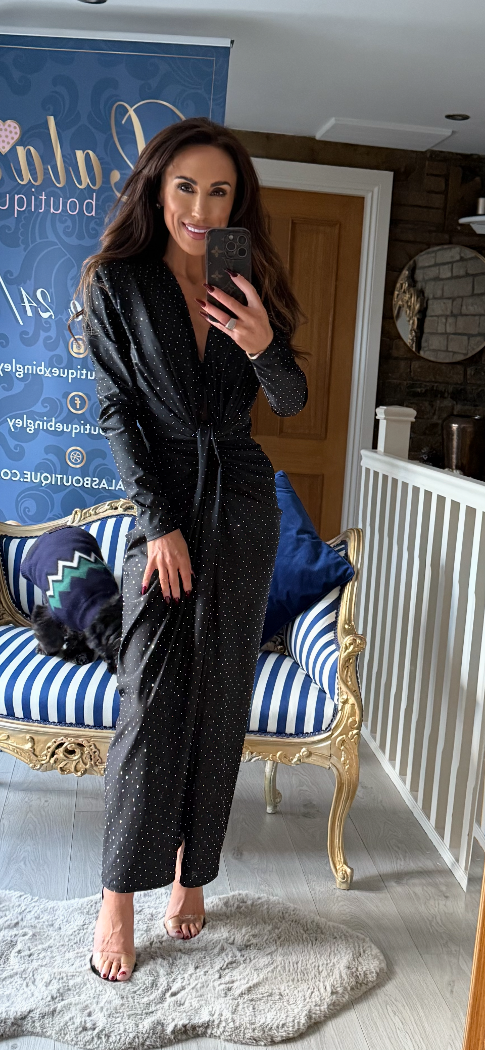 SLINKY RHINESTONE  DRESS