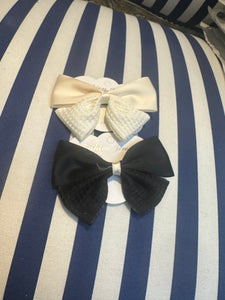 SATIN BOW HAIR SLIDE