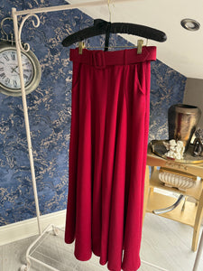 CRANBERRY WIDE LEG TROUSERS