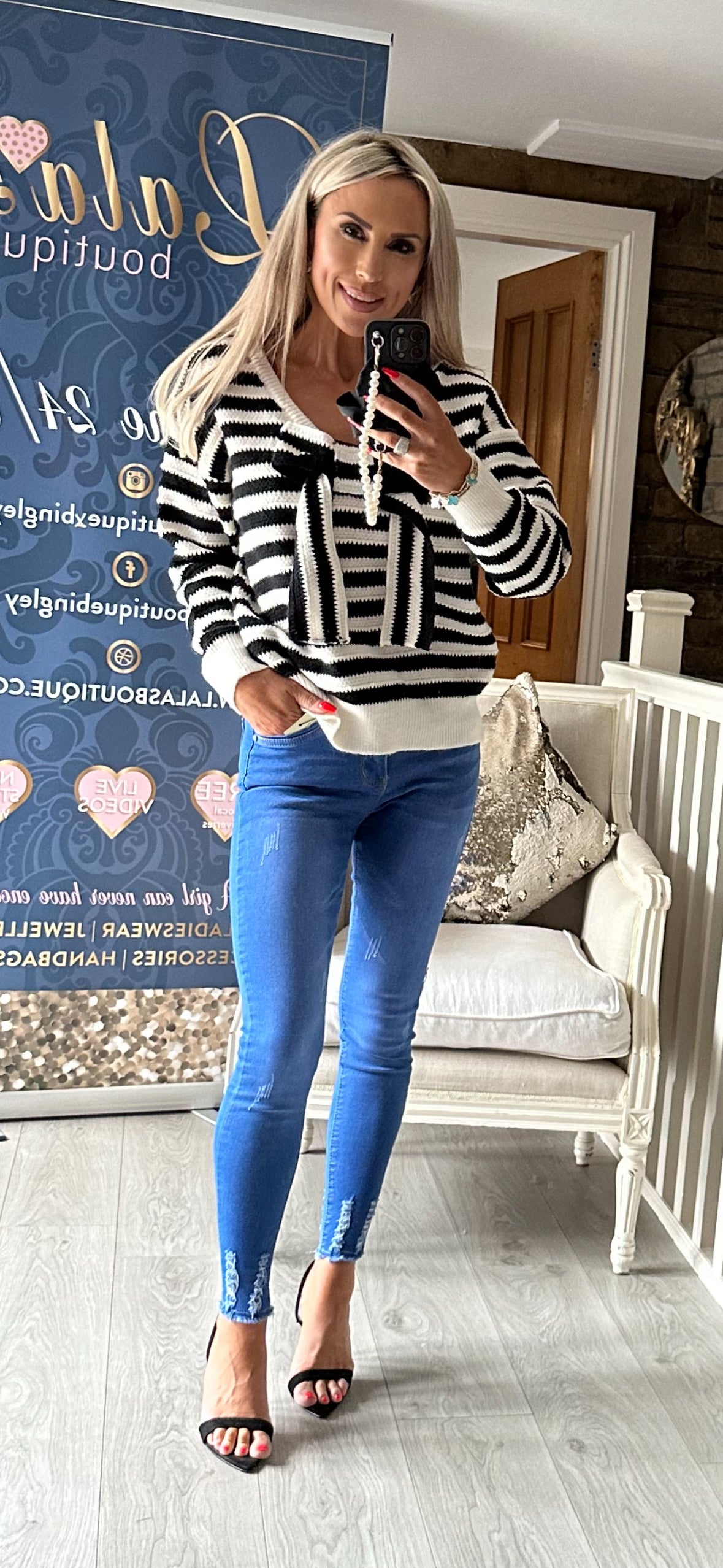 GIRL VIVI BLUE SHREDDED JEANS