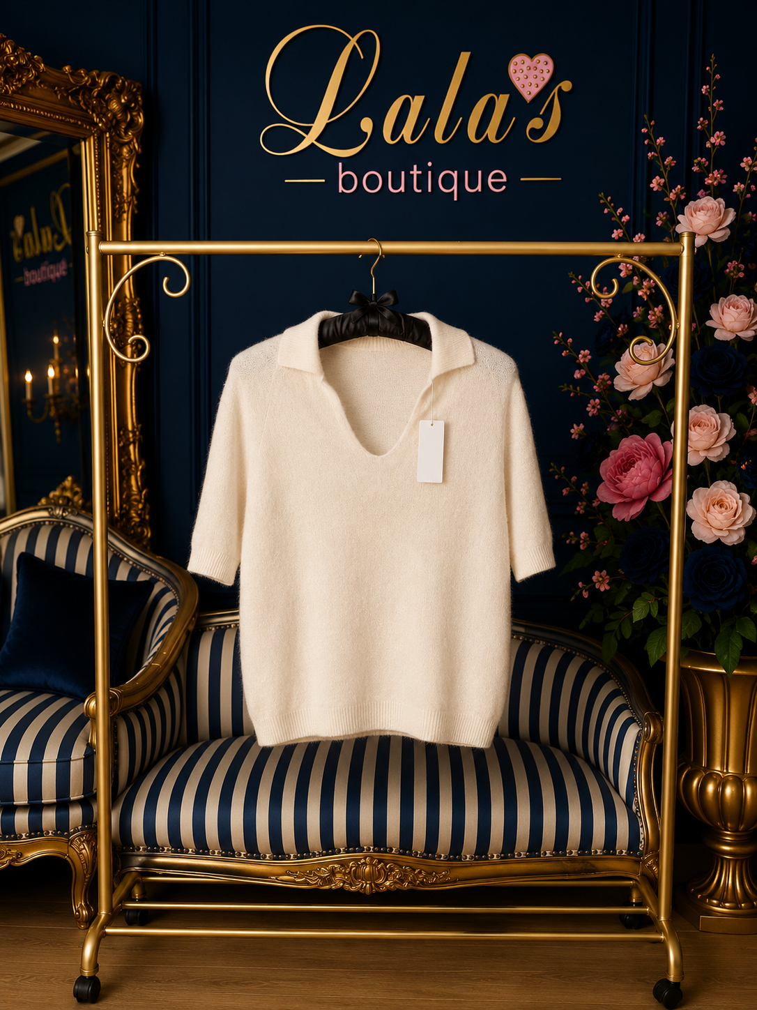 ALPACA V NECK COLLARED JUMPER