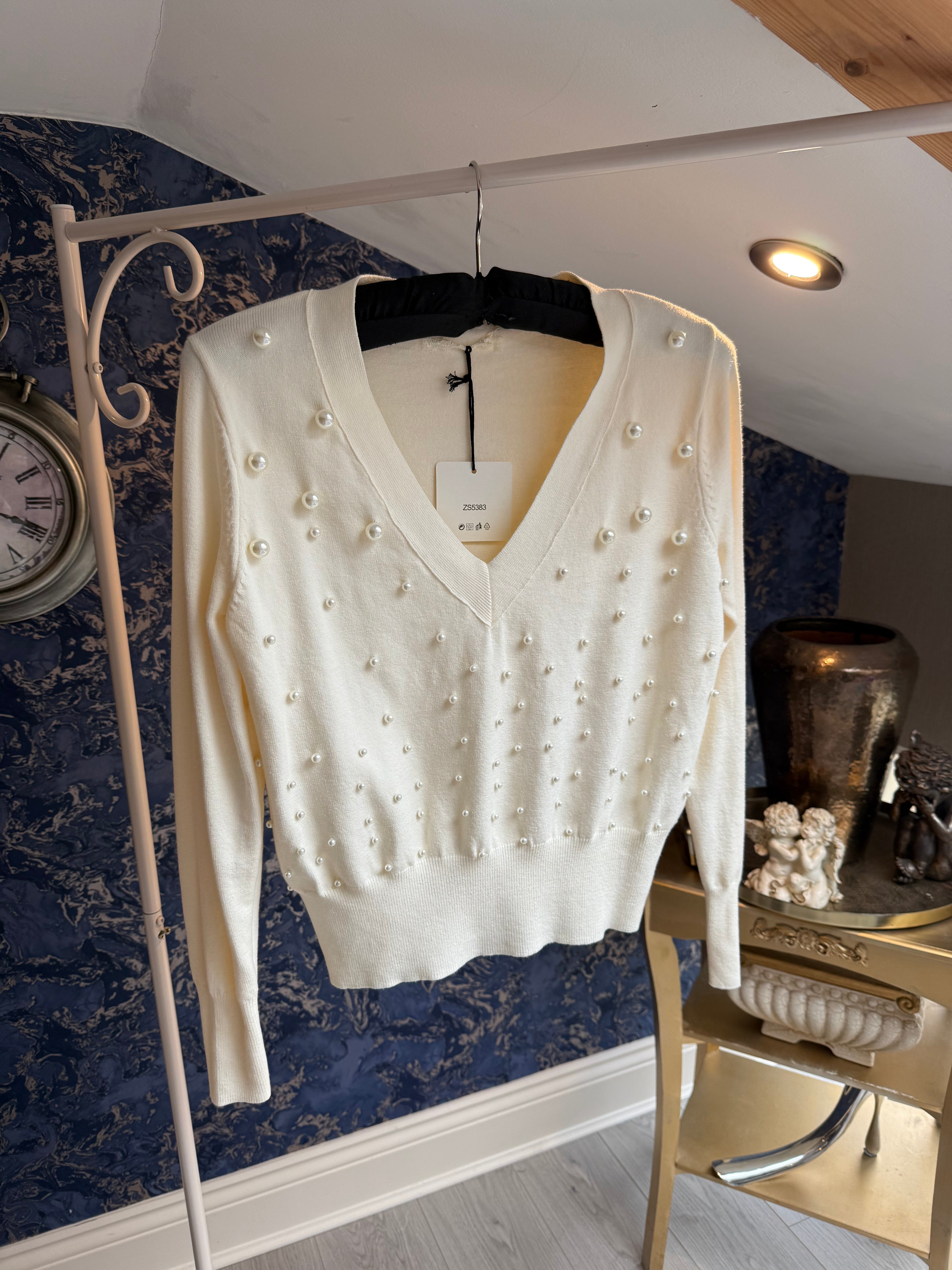 CREAM PEARL JUMPER