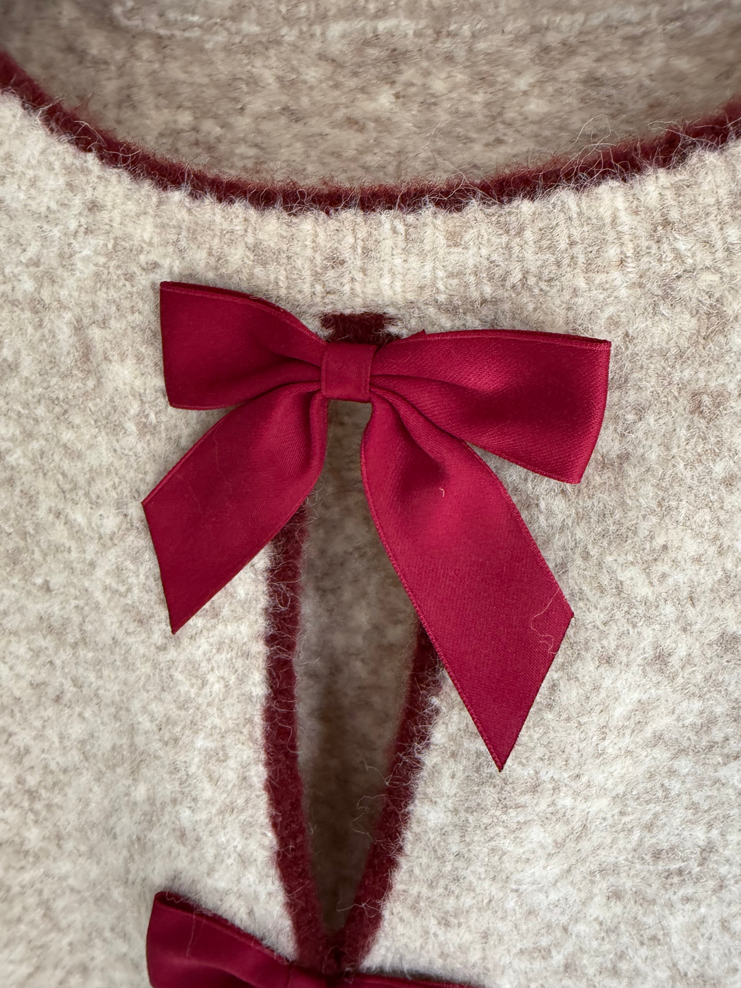 WINE BOW BACK JUMPER