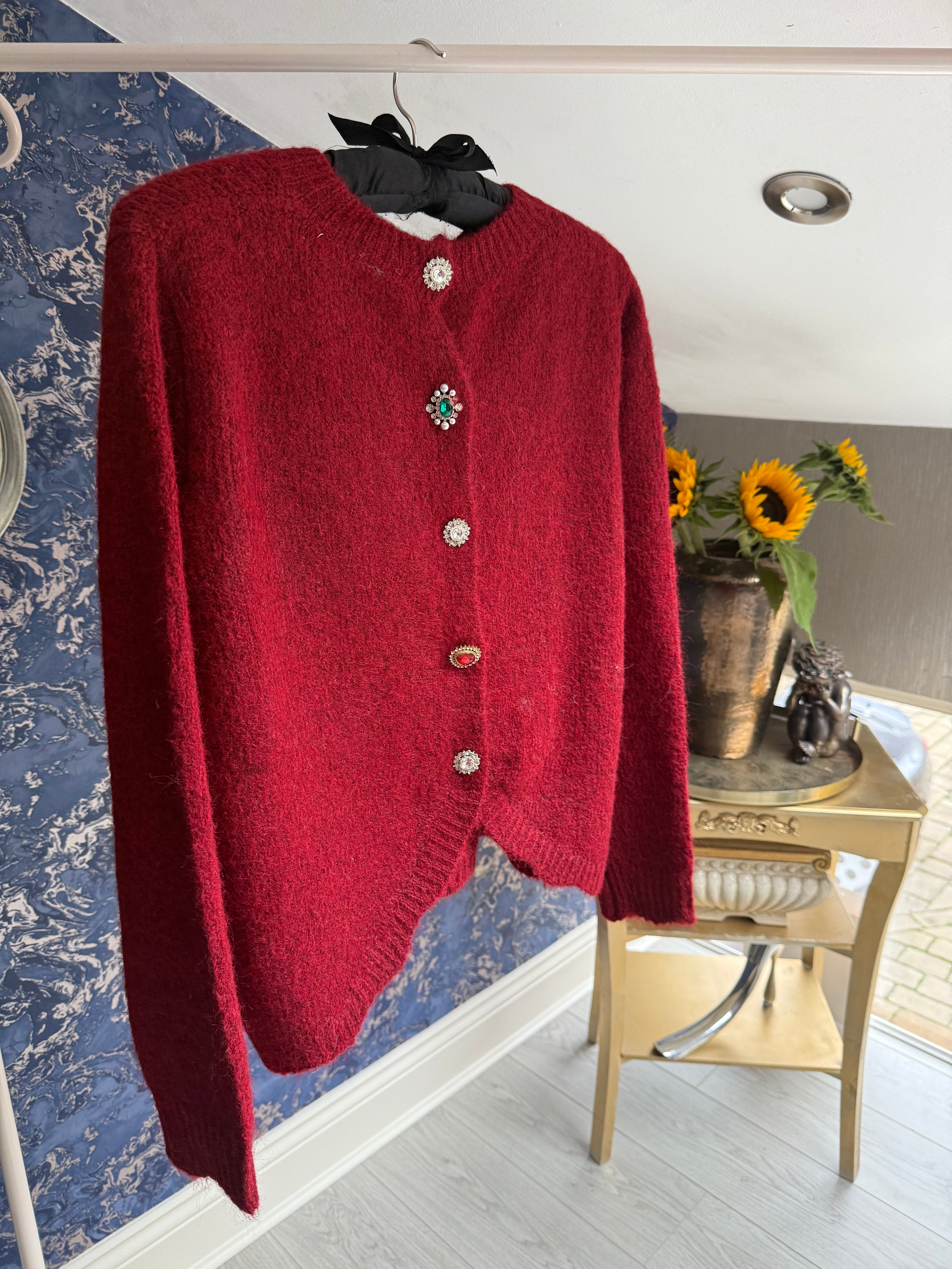 RED JEWEL BACK JUMPER