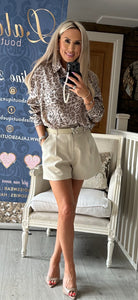 BUTTERFLY PLEATED SHORTS