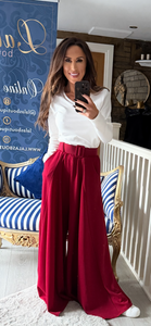 BASIC V NECK WHITE LONG SLEEVED T-SHIRT