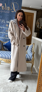 CREAM HOODY COAT