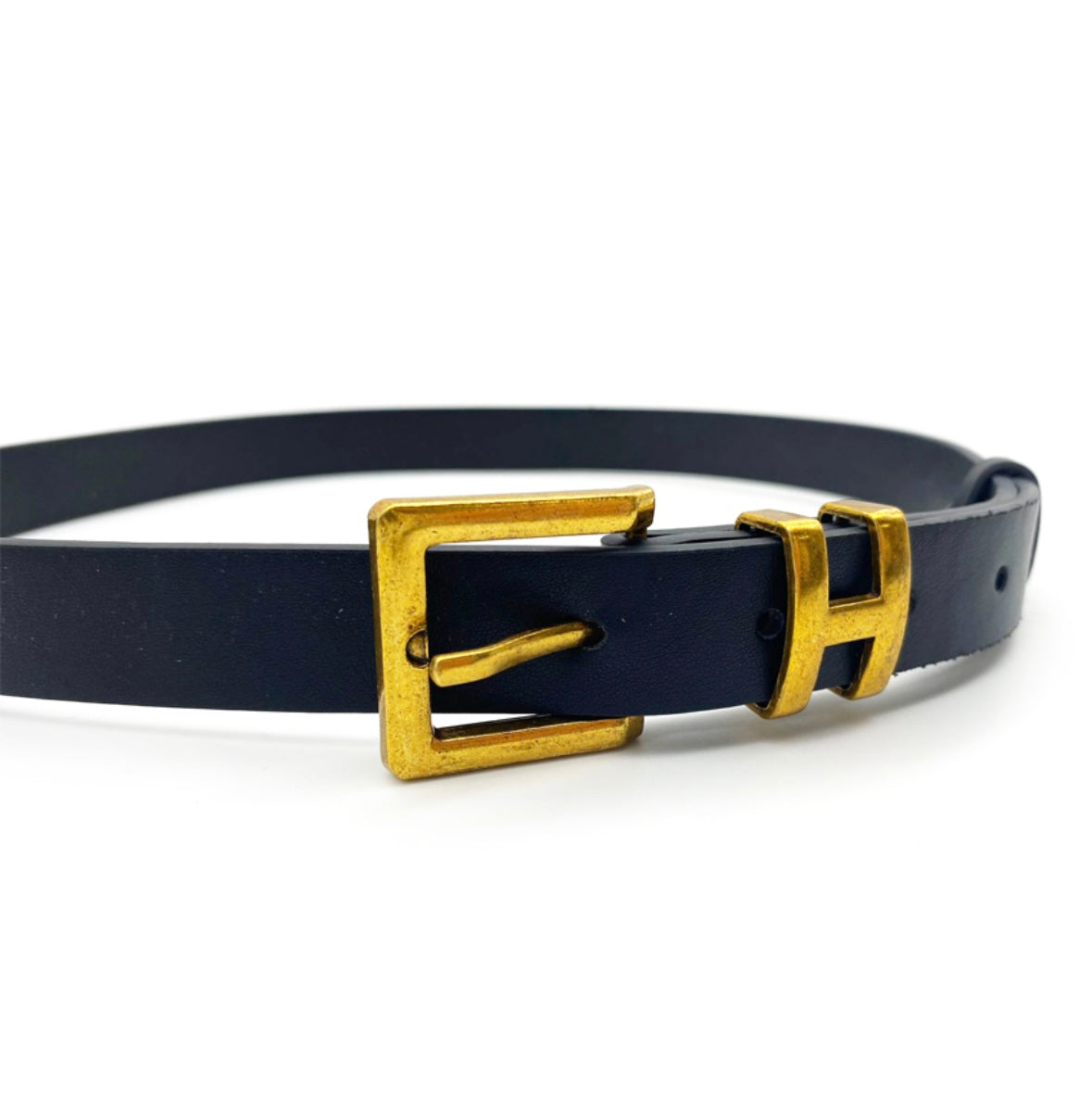 H BUCKLE SLIM BELT