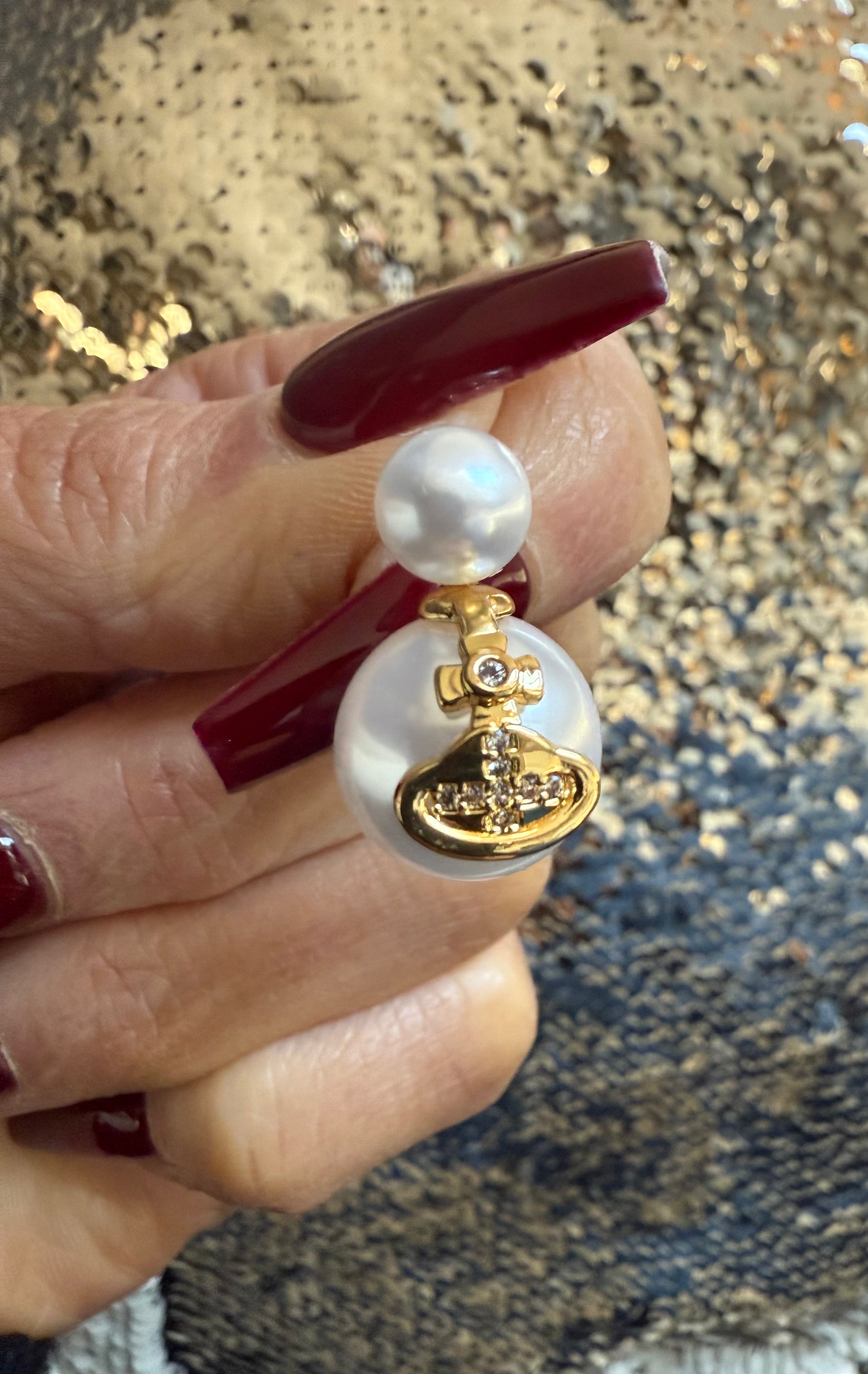 IVORY PEARL ORB EARRINGS