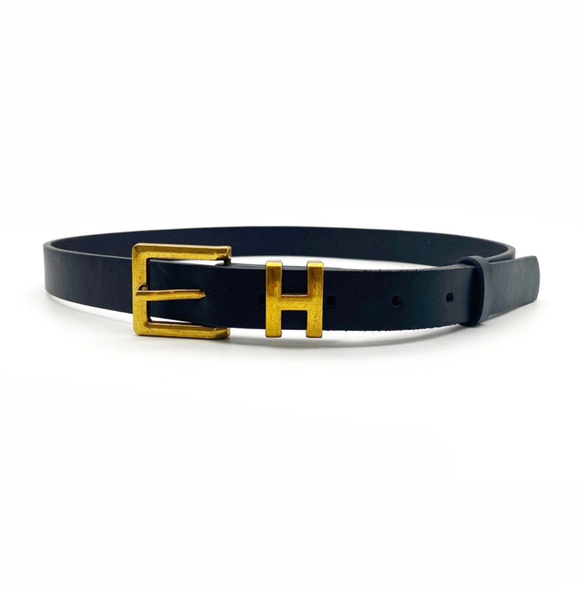 H BUCKLE SLIM BELT