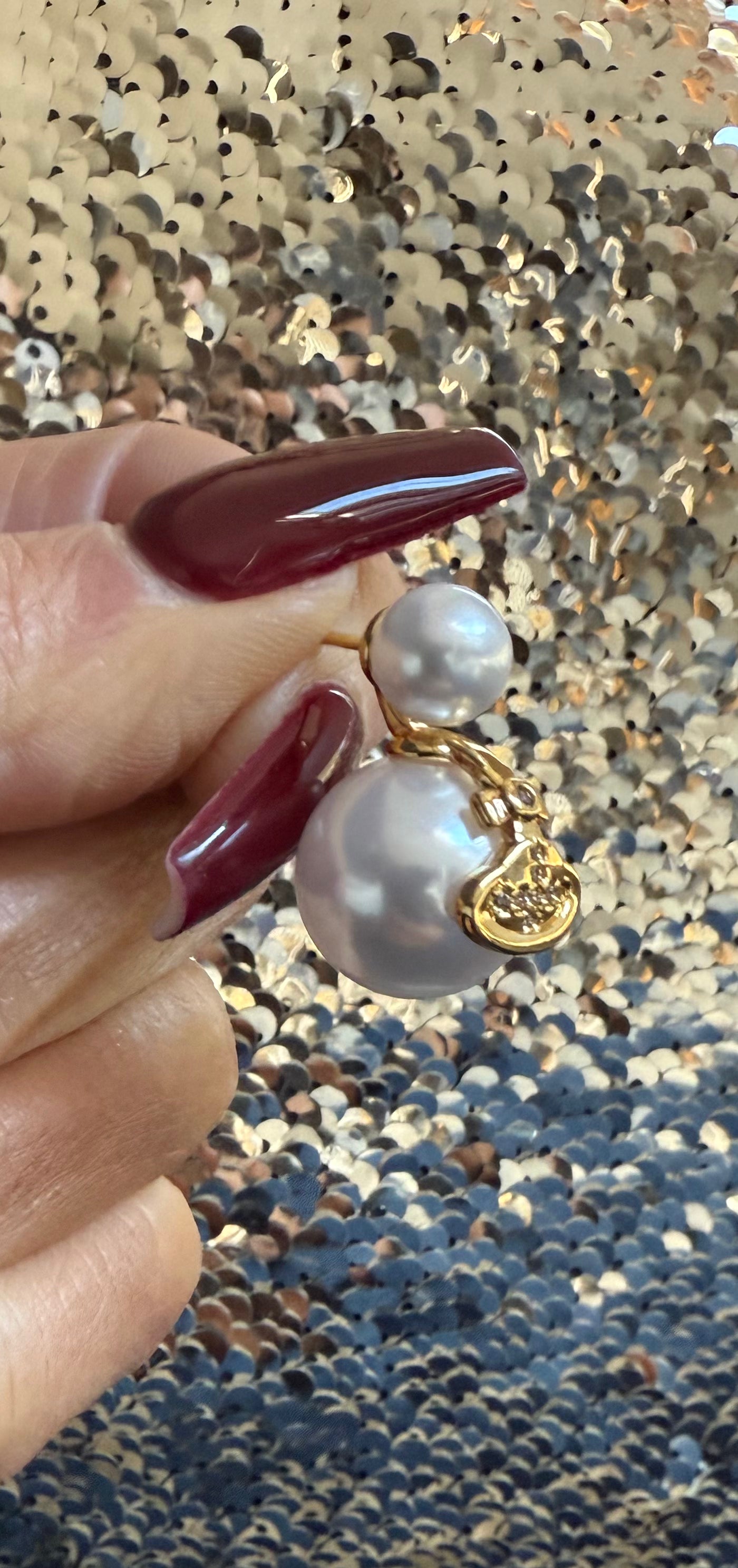 IVORY PEARL ORB EARRINGS