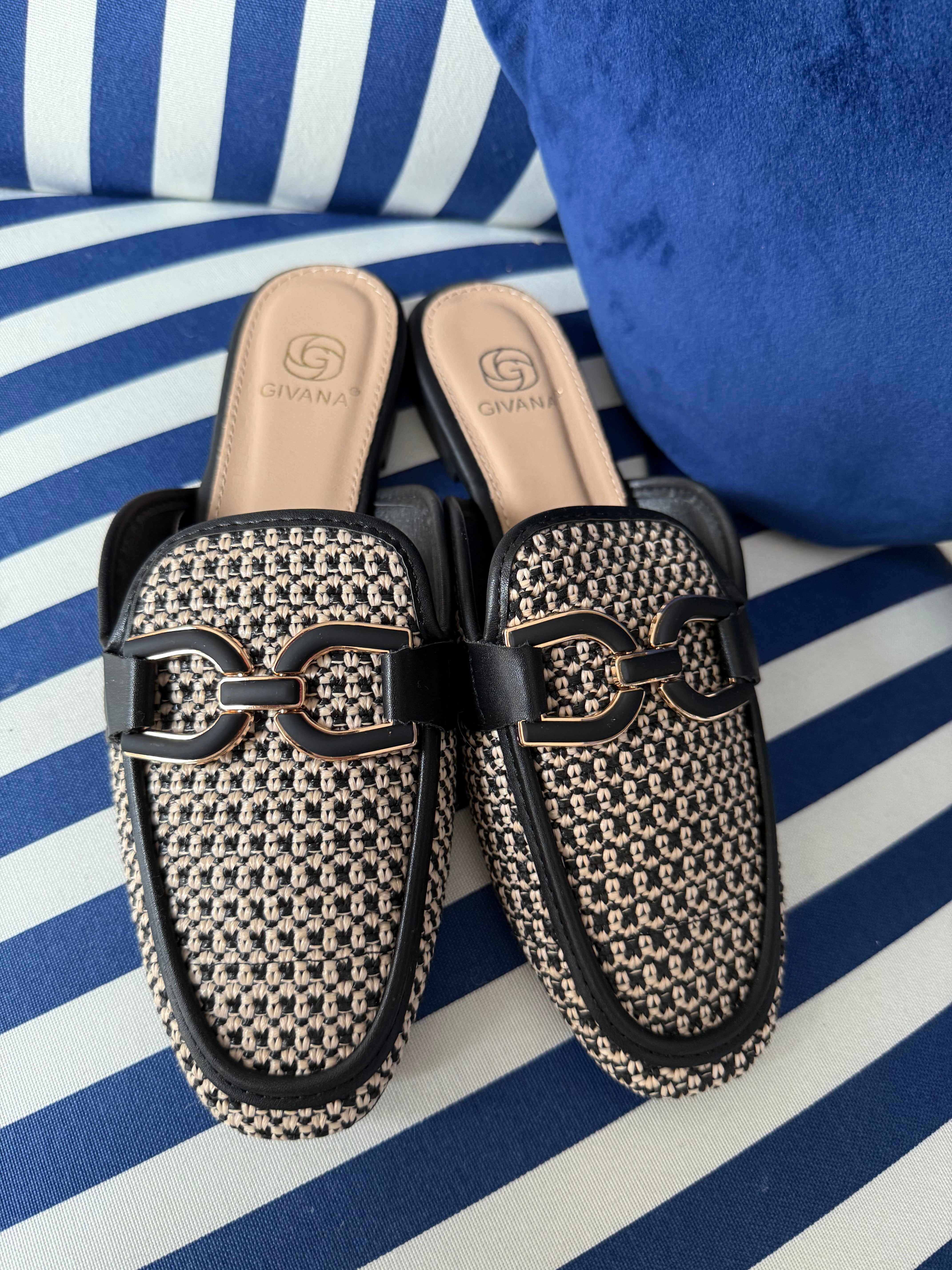 CREAM & BLACK LOAFERS