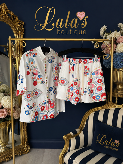 FLORAL SHORTS CO-ORD