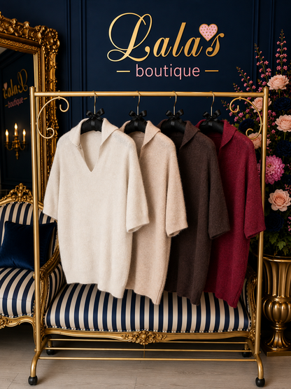 ALPACA V NECK COLLARED JUMPER