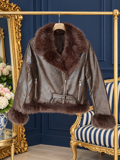 CHOCOLATE BROWN FUR AVIATOR