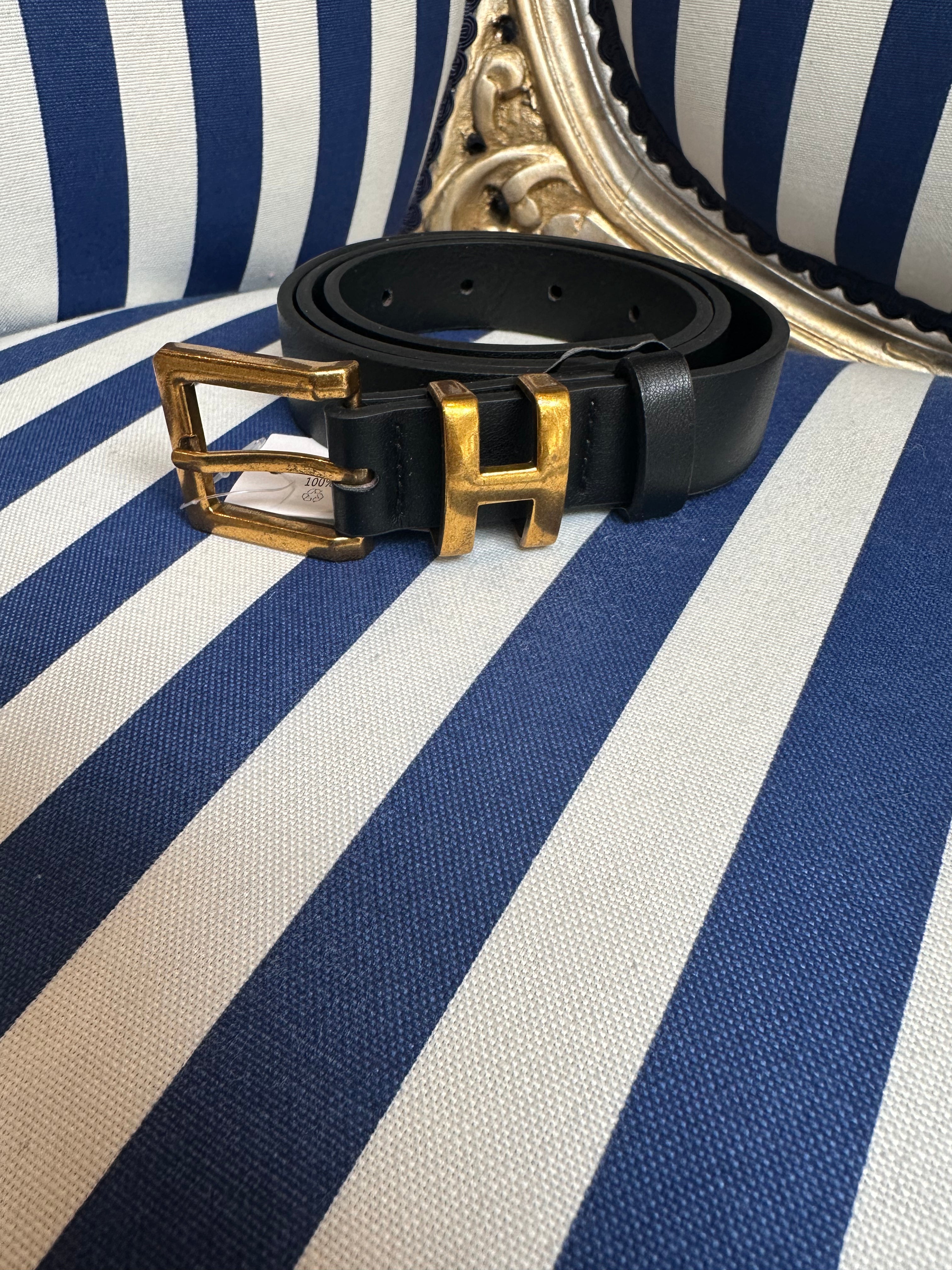 H BUCKLE SLIM BELT