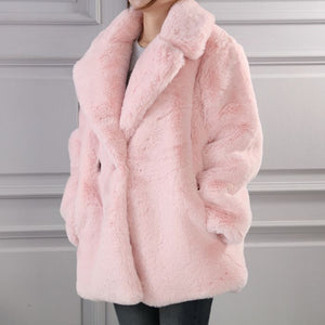 BABY PINK SUPER SOFT FUR COAT