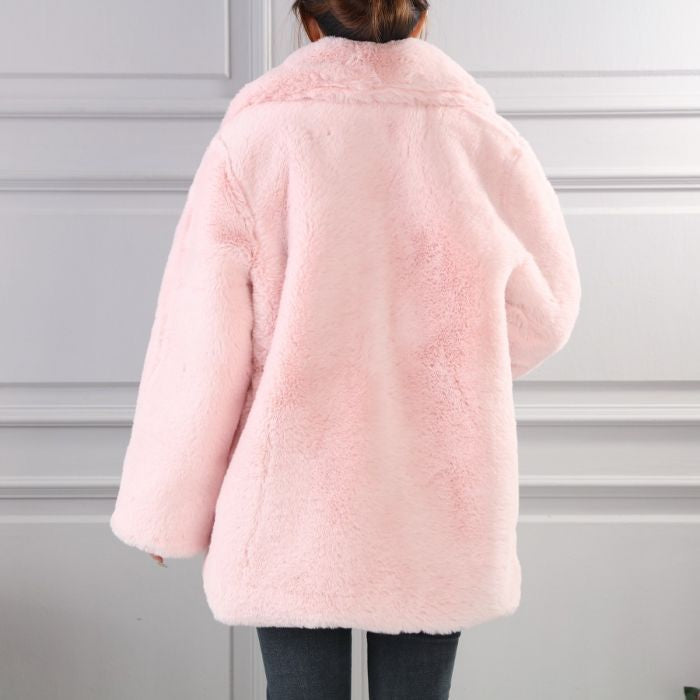 BABY PINK SUPER SOFT FUR COAT