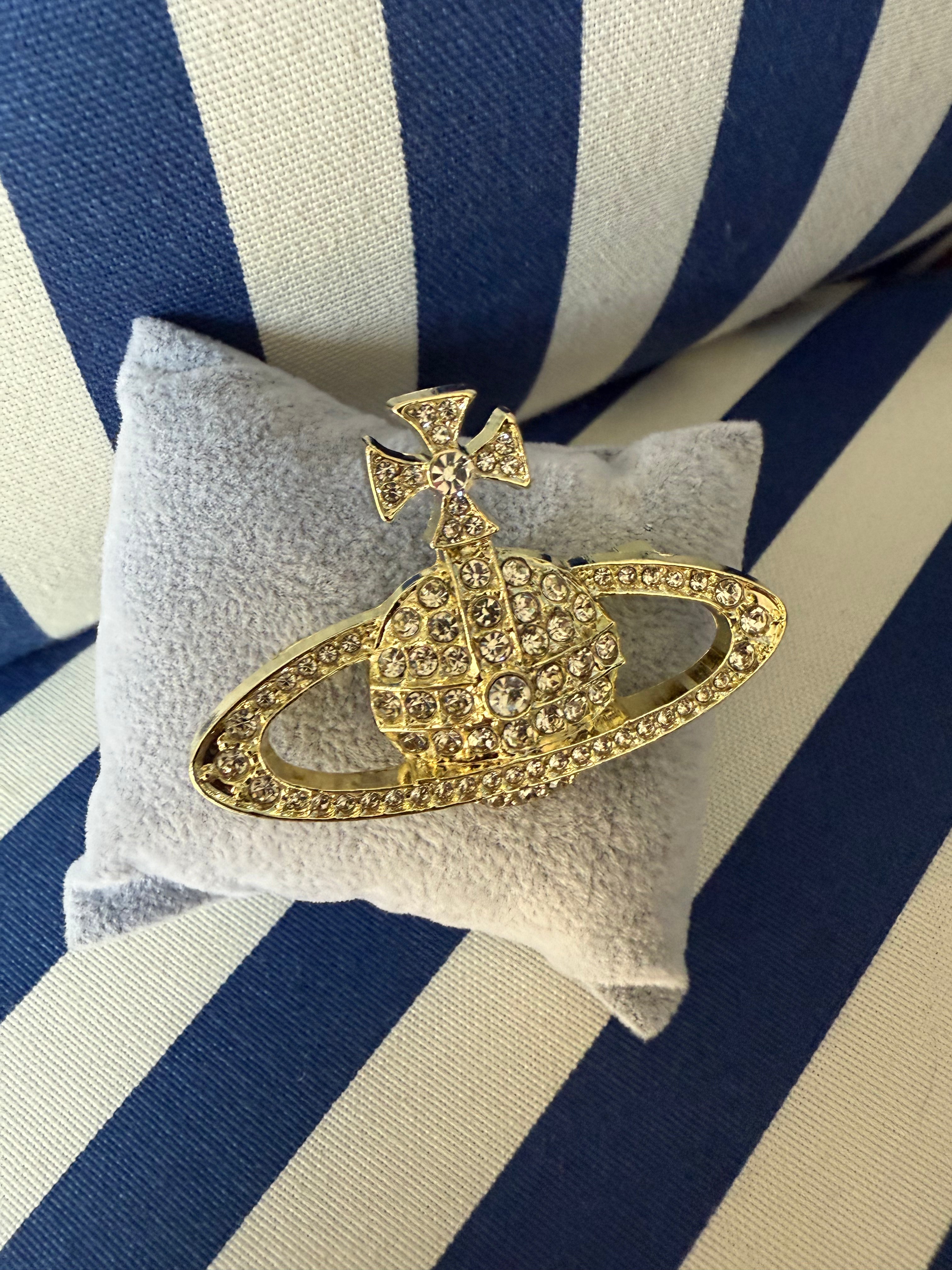 GOLD ORB BROOCH