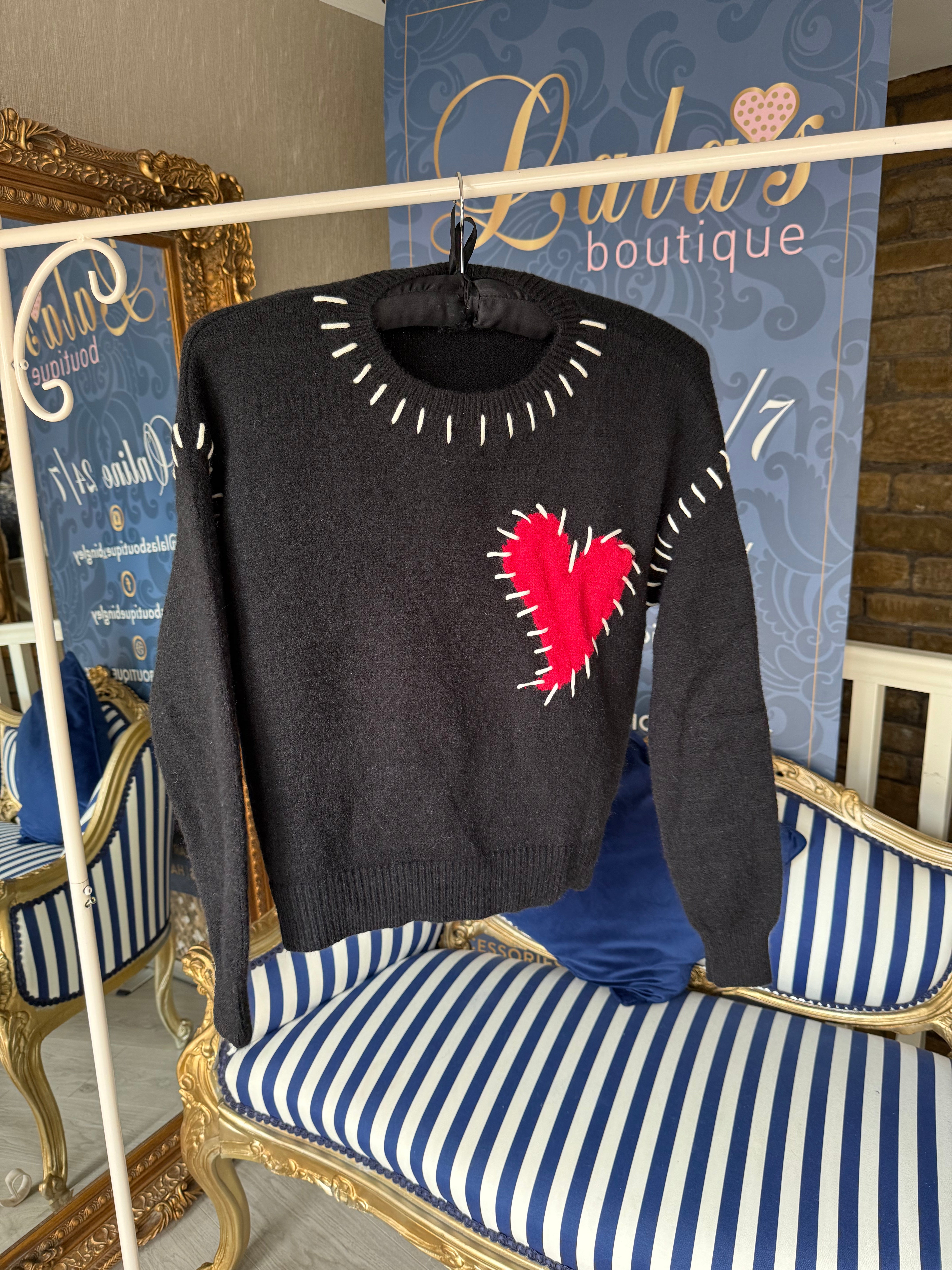 HEART ❤️ BLANKET STITCH JUMPER