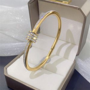 GOLD BARREL BANGLE