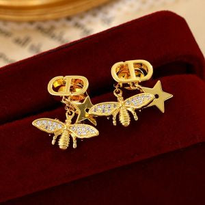 CD GOLD DROP BEE & STAR EARRINGS