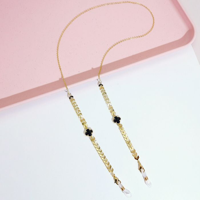 GOLD CLOVER GLASSES CHAIN