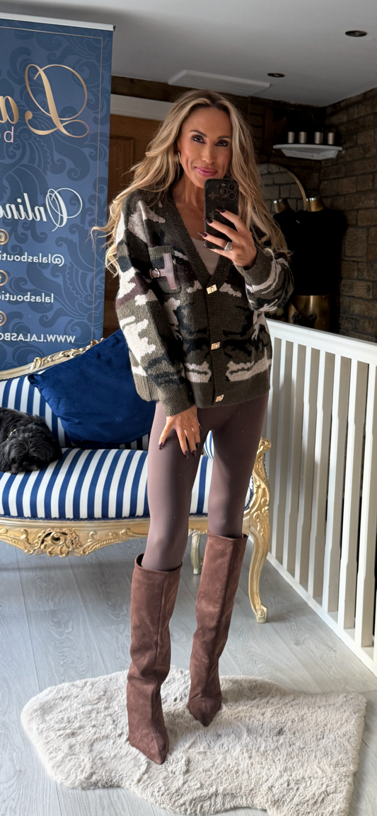 CAMOUFLAGE CARDIGAN