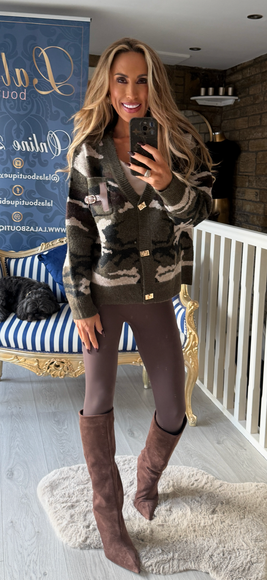 CAMOUFLAGE CARDIGAN