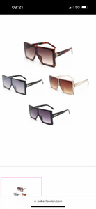 Shield sunglasses with gold detail
