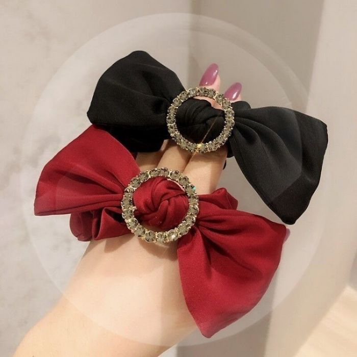 Ruby jewelled scrunchie