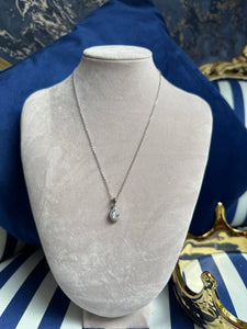 Tear drop diamanté necklace