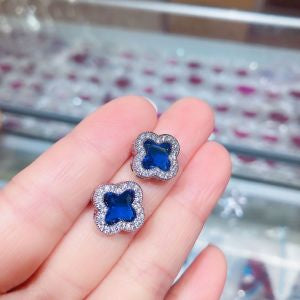 BLUE CLOVER EARRINGS