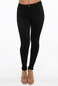 Black Laulia shredded ankle jeans 4D433