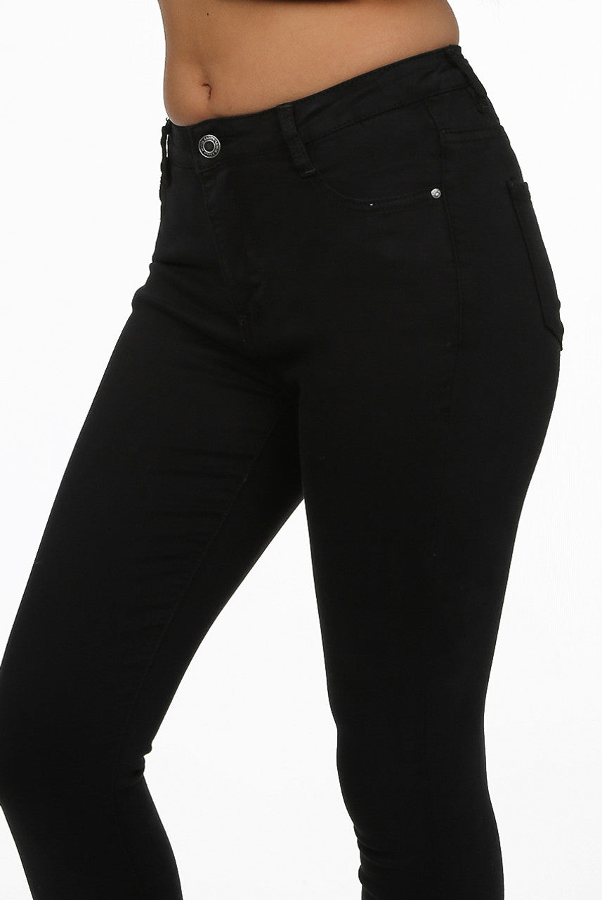 Black Laulia shredded ankle jeans 4D433